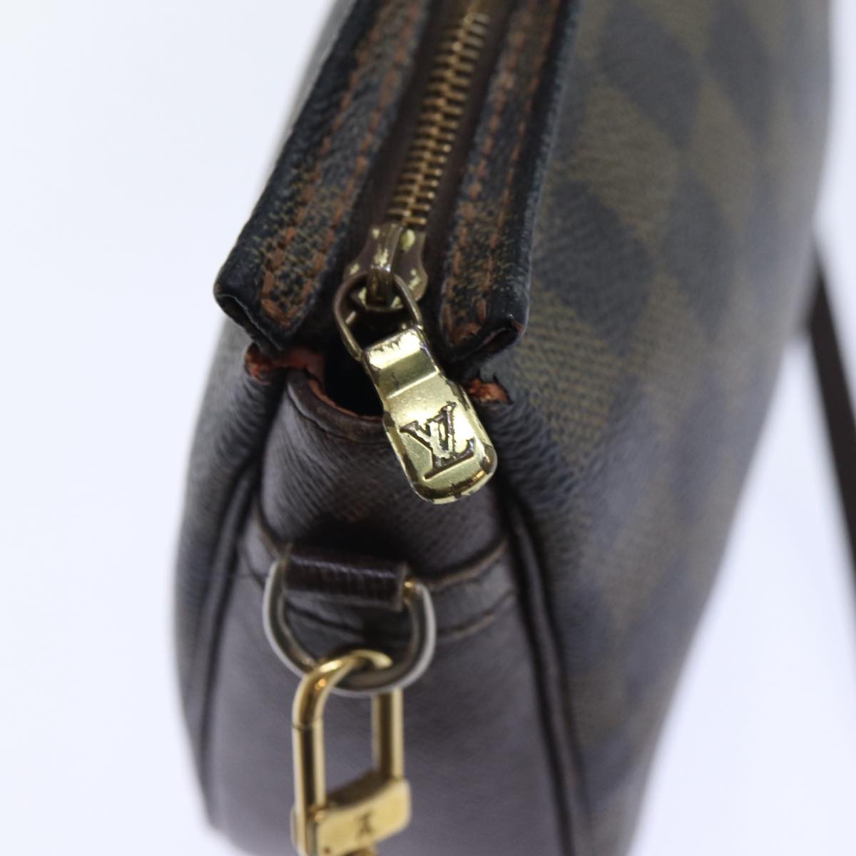 LOUIS VUITTON Damier Ebene Trousse Makeup Pouch N51982 LV 90363