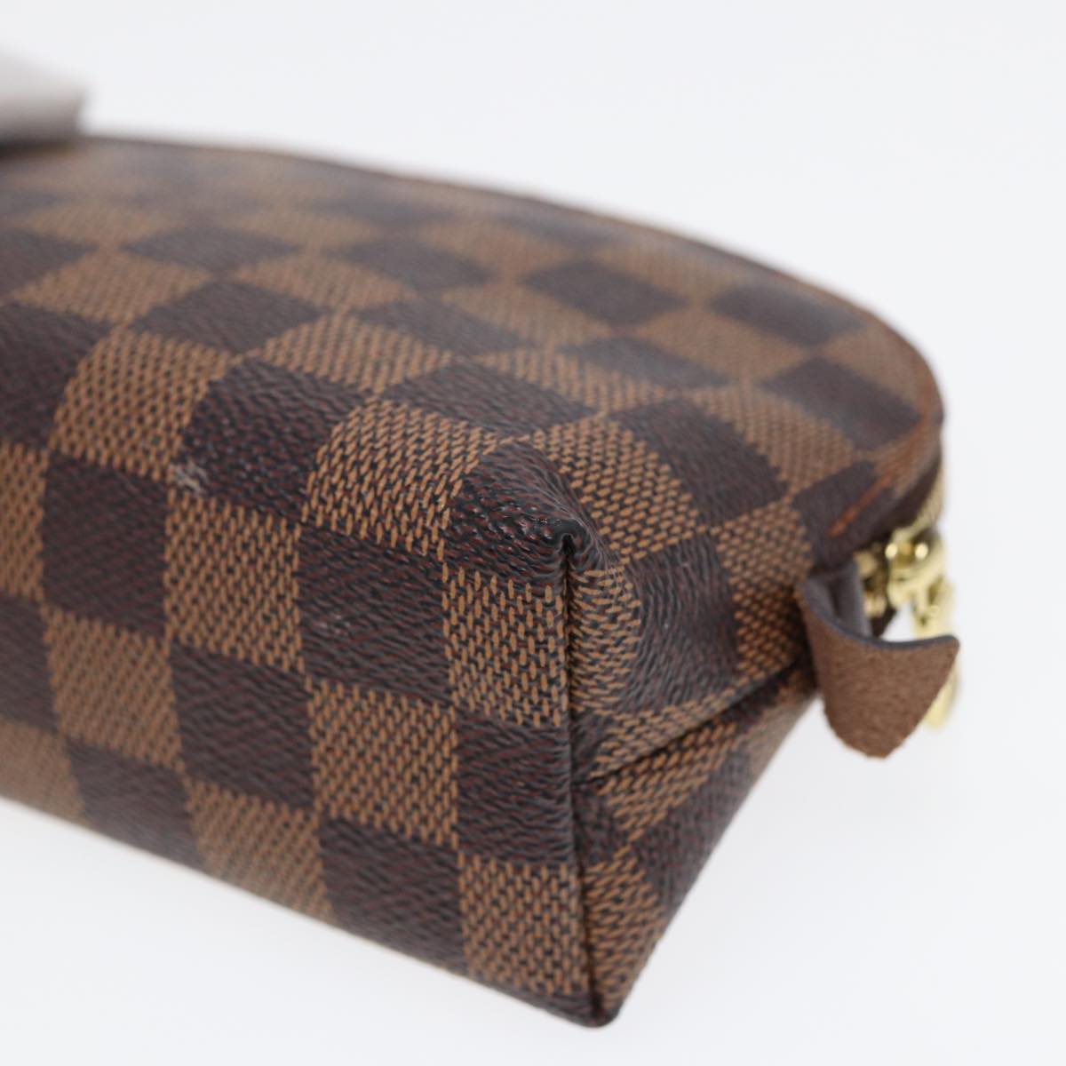 LOUIS VUITTON Damier Ebene Pochette Cosmetic PM Pouch N47516 LV 90364
