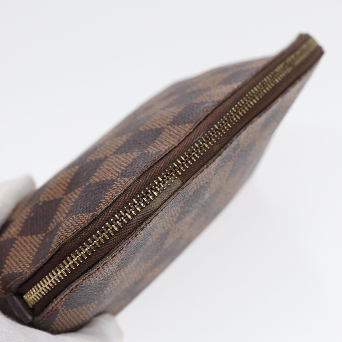 LOUIS VUITTON Damier Ebene Pochette Cosmetic PM Pouch N47516 LV 90364