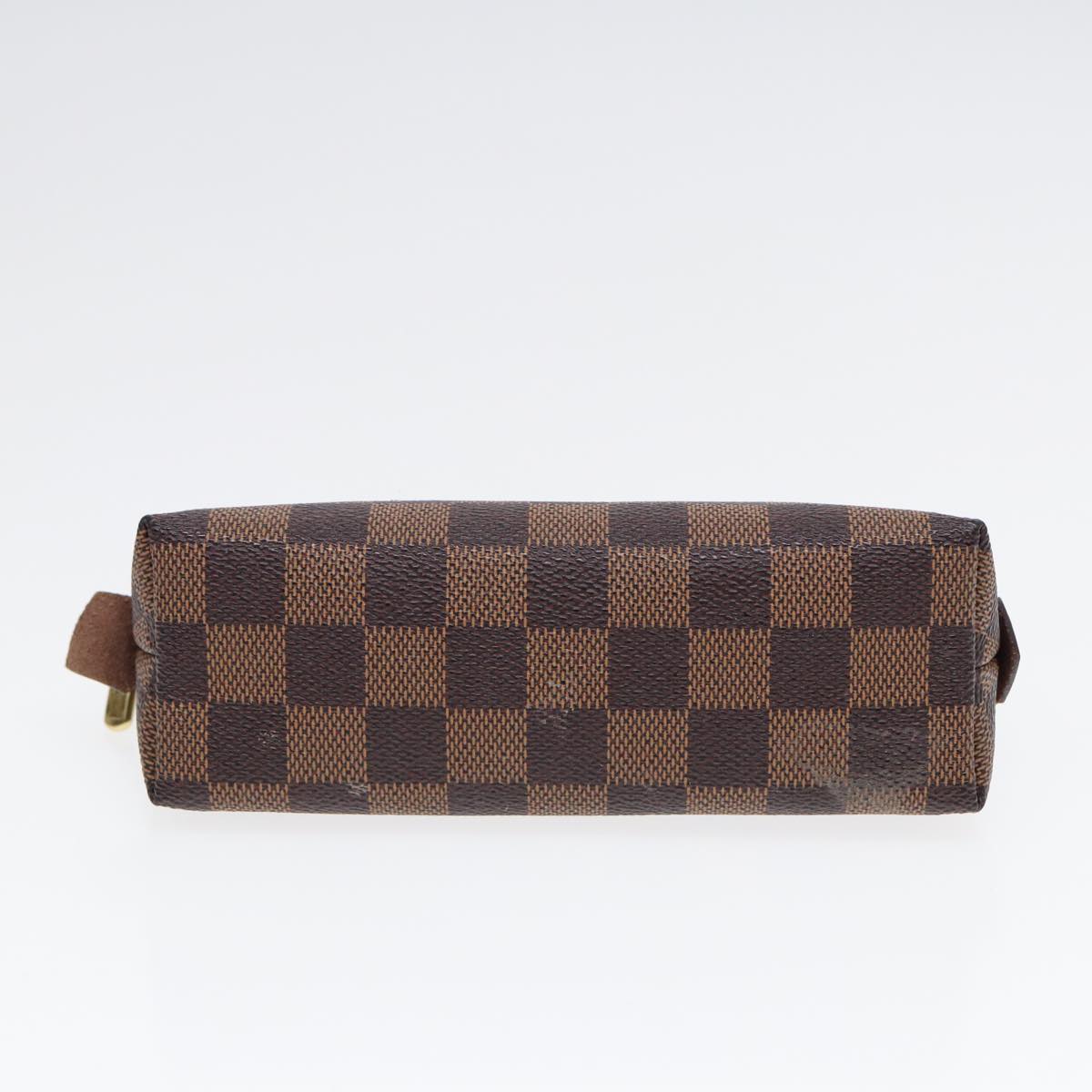 LOUIS VUITTON Damier Ebene Pochette Cosmetic PM Pouch N47516 LV 90364