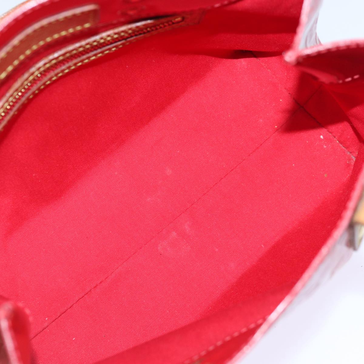 LOUIS VUITTON Monogram Vernis Reade PM Hand Bag Red Rouge M91088 LV 90375