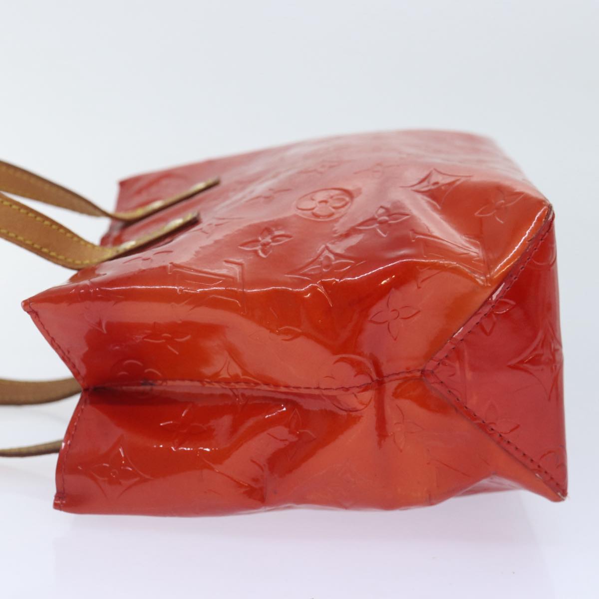 LOUIS VUITTON Monogram Vernis Reade PM Hand Bag Red Rouge M91088 LV 90375