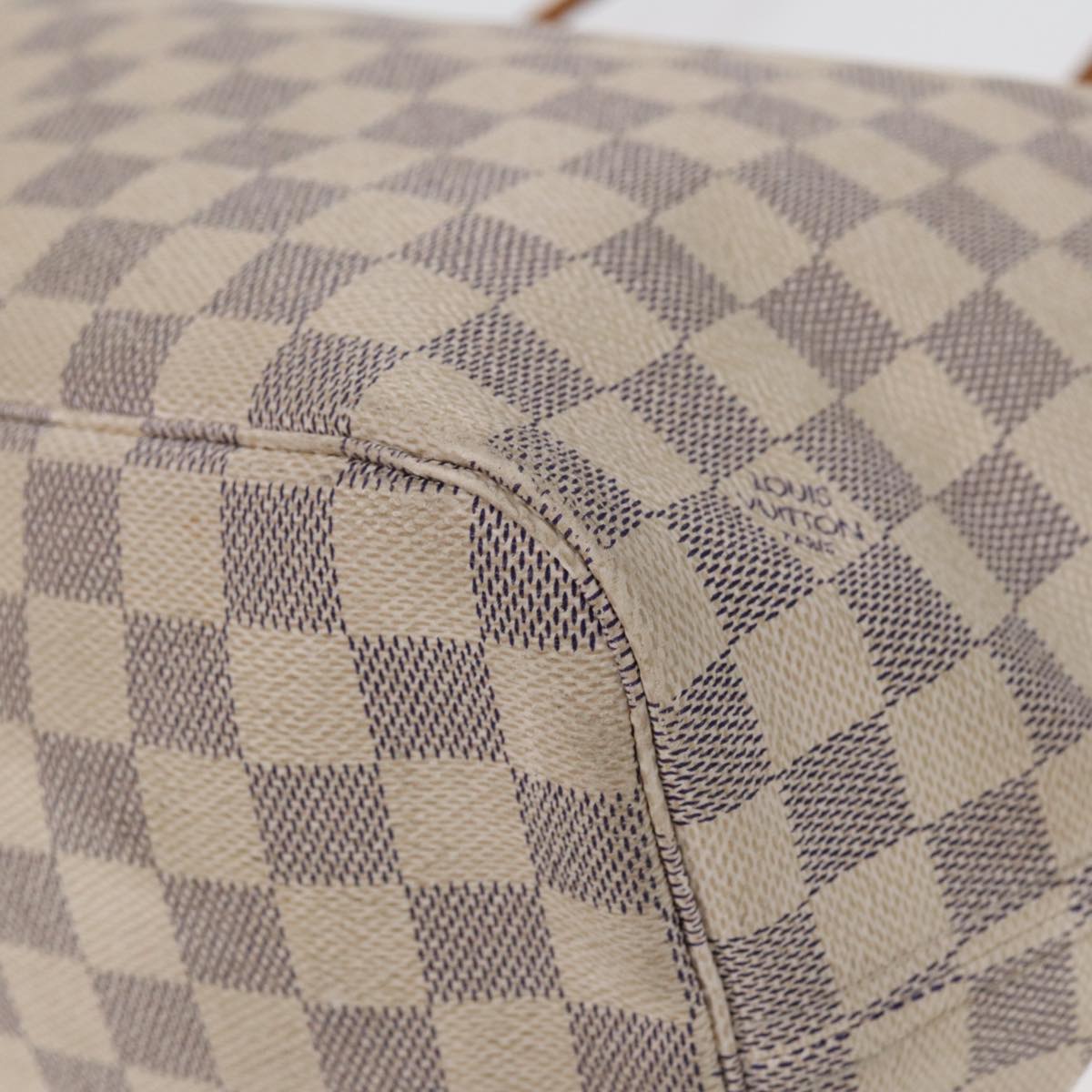 LOUIS VUITTON Damier Azur Neverfull MM Tote Bag N41605 LV 90391