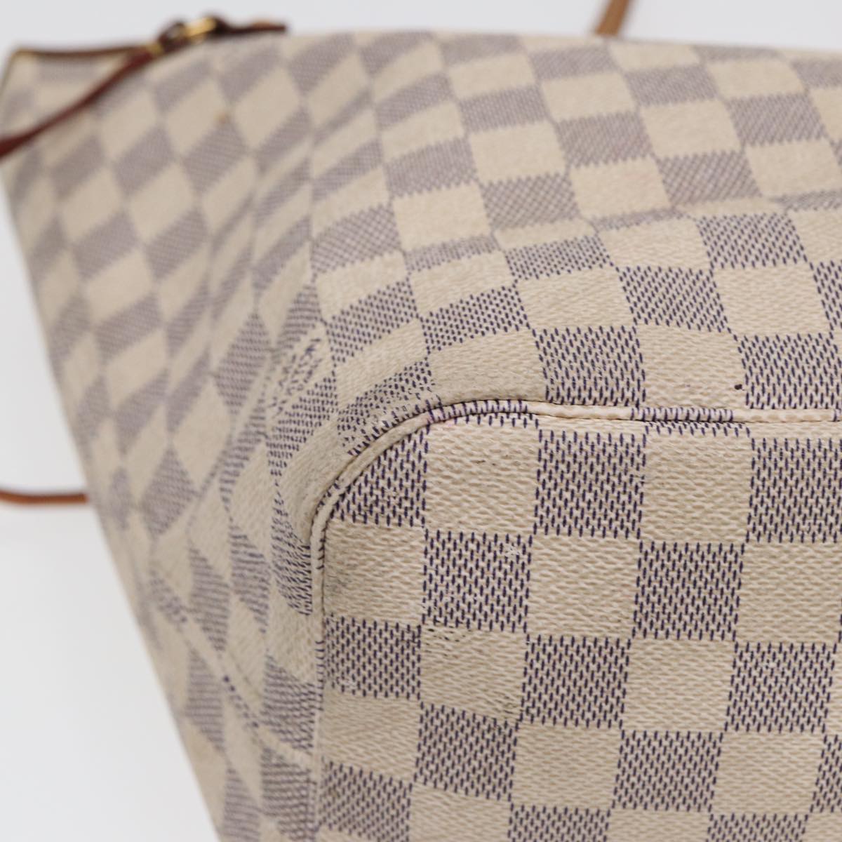 LOUIS VUITTON Damier Azur Neverfull MM Tote Bag N41605 LV 90391