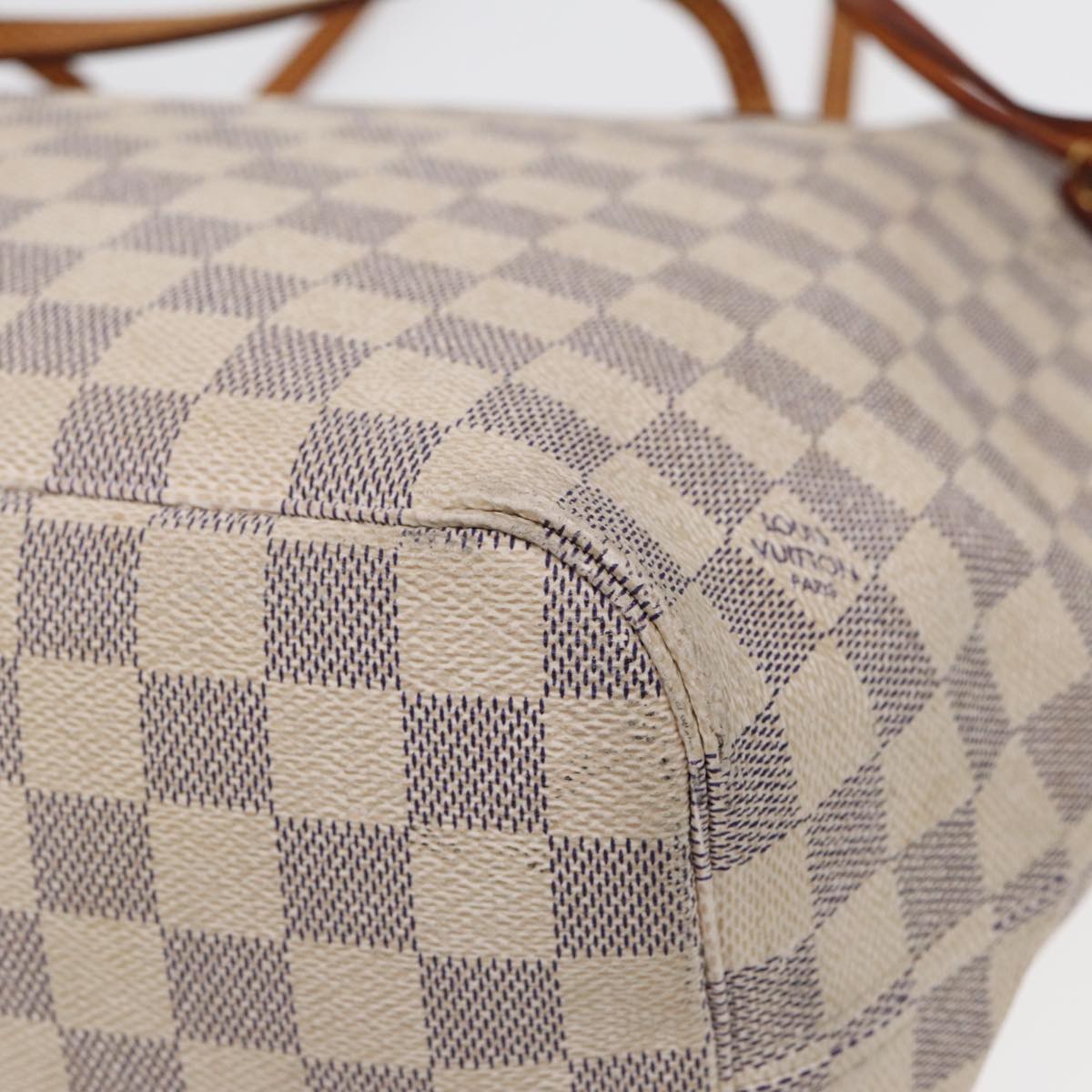 LOUIS VUITTON Damier Azur Neverfull MM Tote Bag N41605 LV 90391