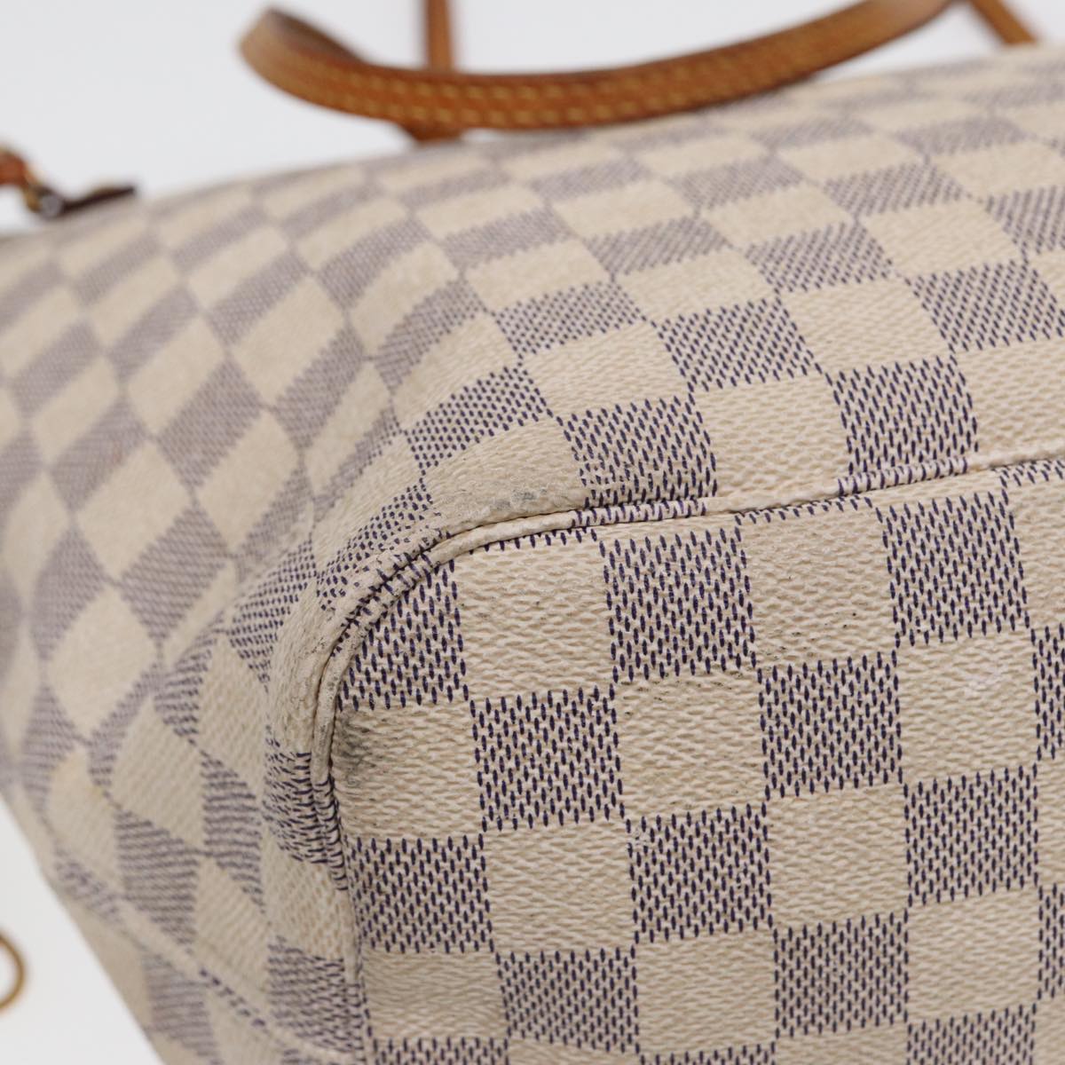 LOUIS VUITTON Damier Azur Neverfull MM Tote Bag N41605 LV 90391