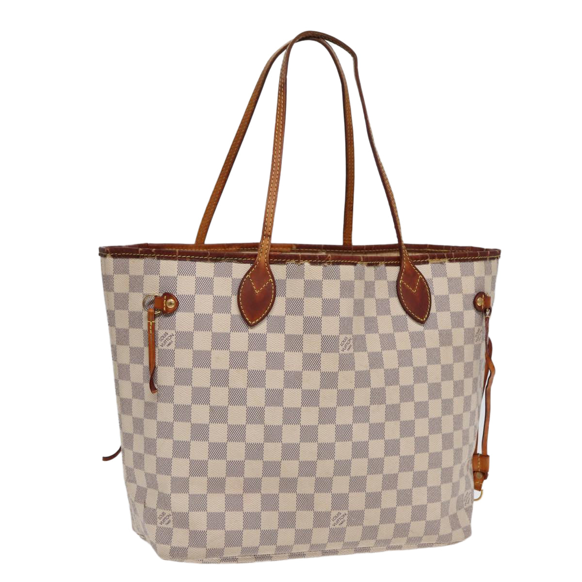 LOUIS VUITTON Damier Azur Neverfull MM Tote Bag N41605 LV 90391