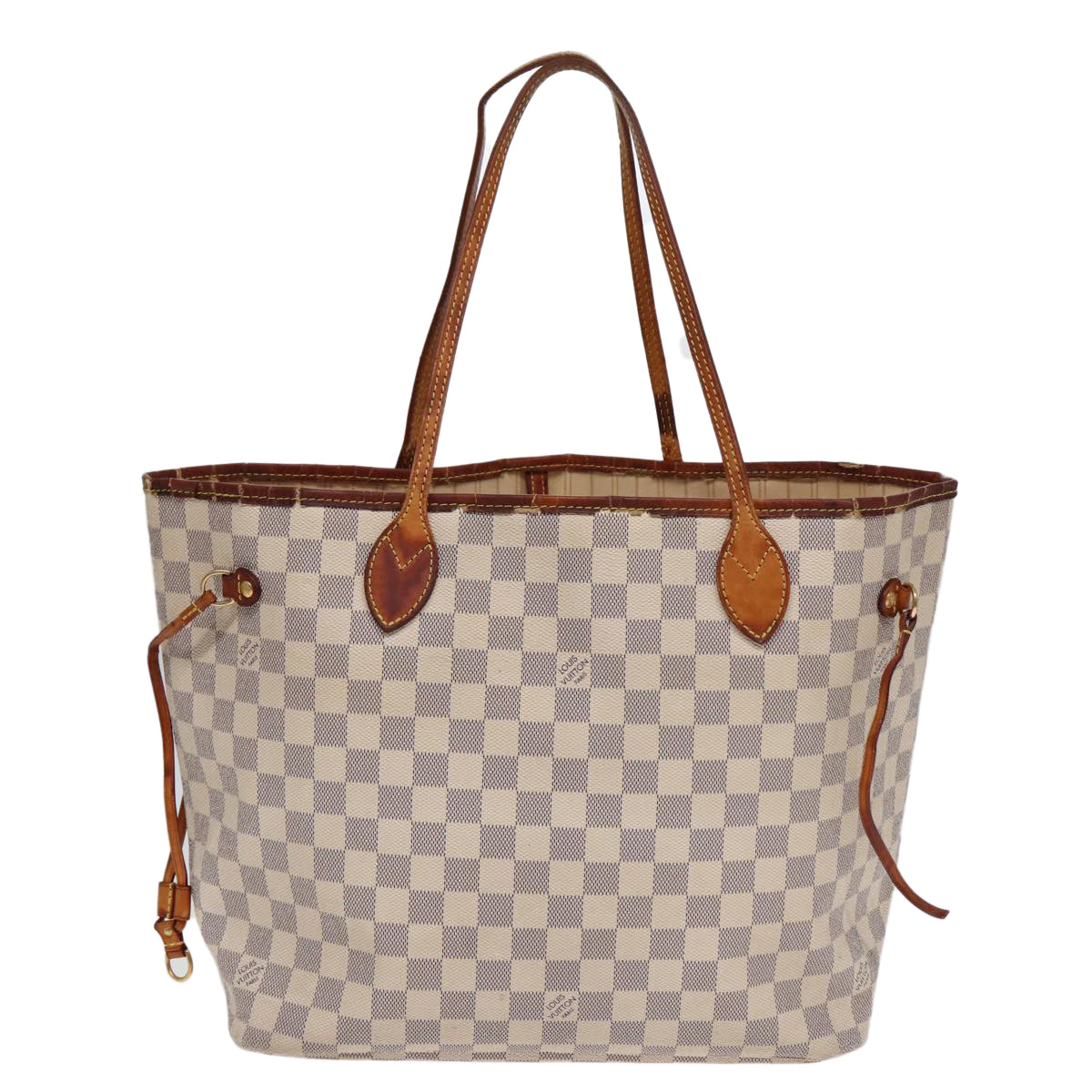 LOUIS VUITTON Damier Azur Neverfull MM Tote Bag N41605 LV 90391