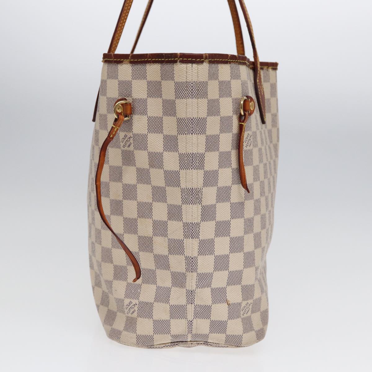LOUIS VUITTON Damier Azur Neverfull MM Tote Bag N41605 LV 90391