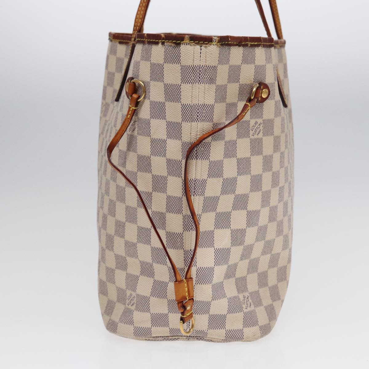LOUIS VUITTON Damier Azur Neverfull MM Tote Bag N41605 LV 90391