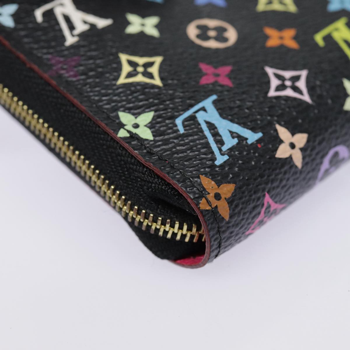 LOUIS VUITTON Monogram Multicolor Zippy Coin Purse  Black M93740 LV 90392