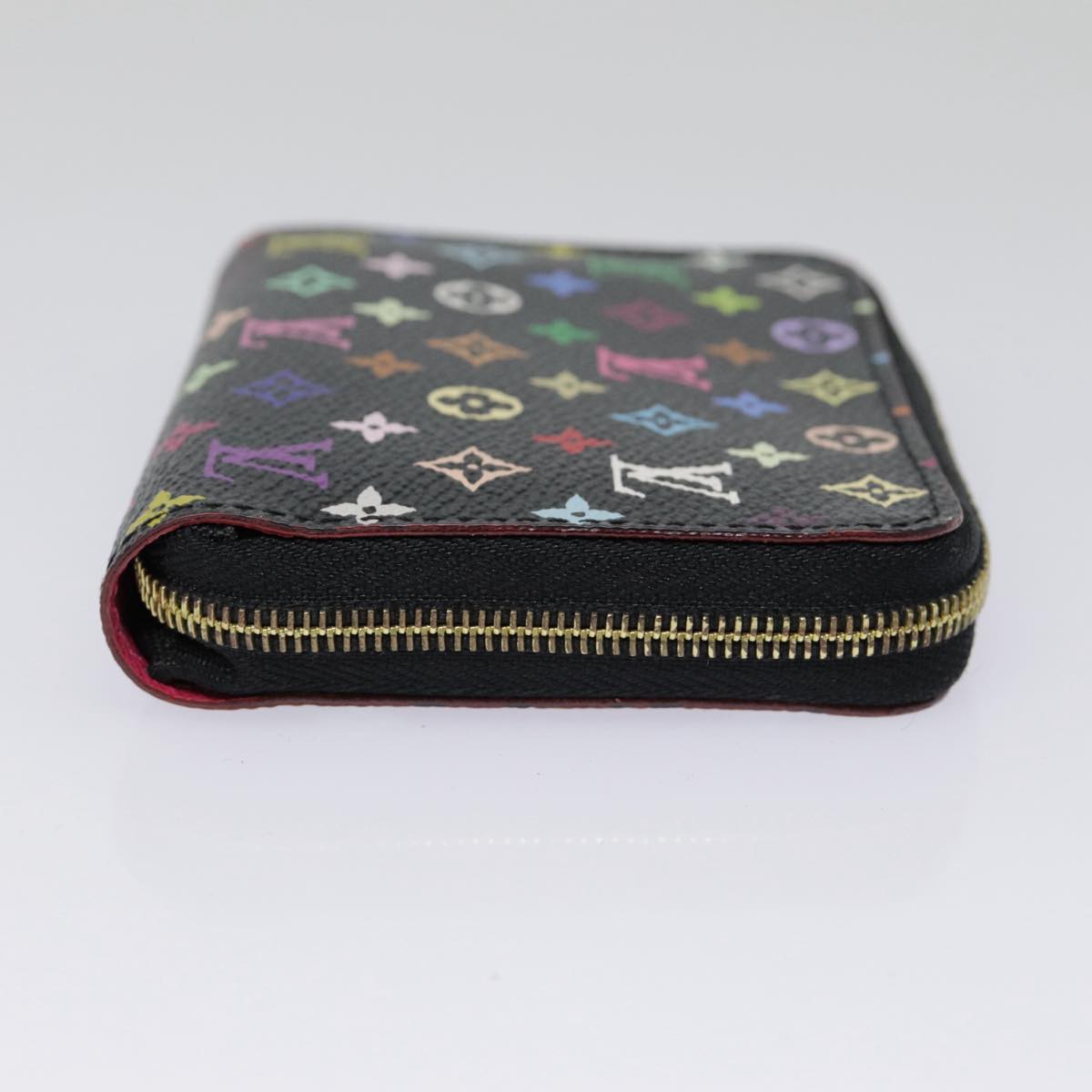 LOUIS VUITTON Monogram Multicolor Zippy Coin Purse  Black M93740 LV 90392