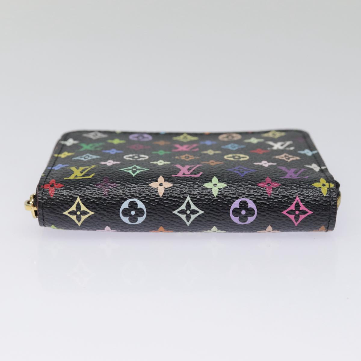 LOUIS VUITTON Monogram Multicolor Zippy Coin Purse  Black M93740 LV 90392