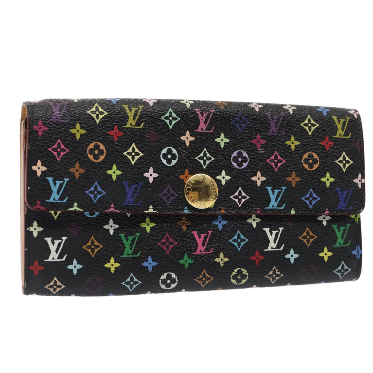 LOUIS VUITTON Multicolor Pochette Porte Monnaie Credit Black M60005 90393