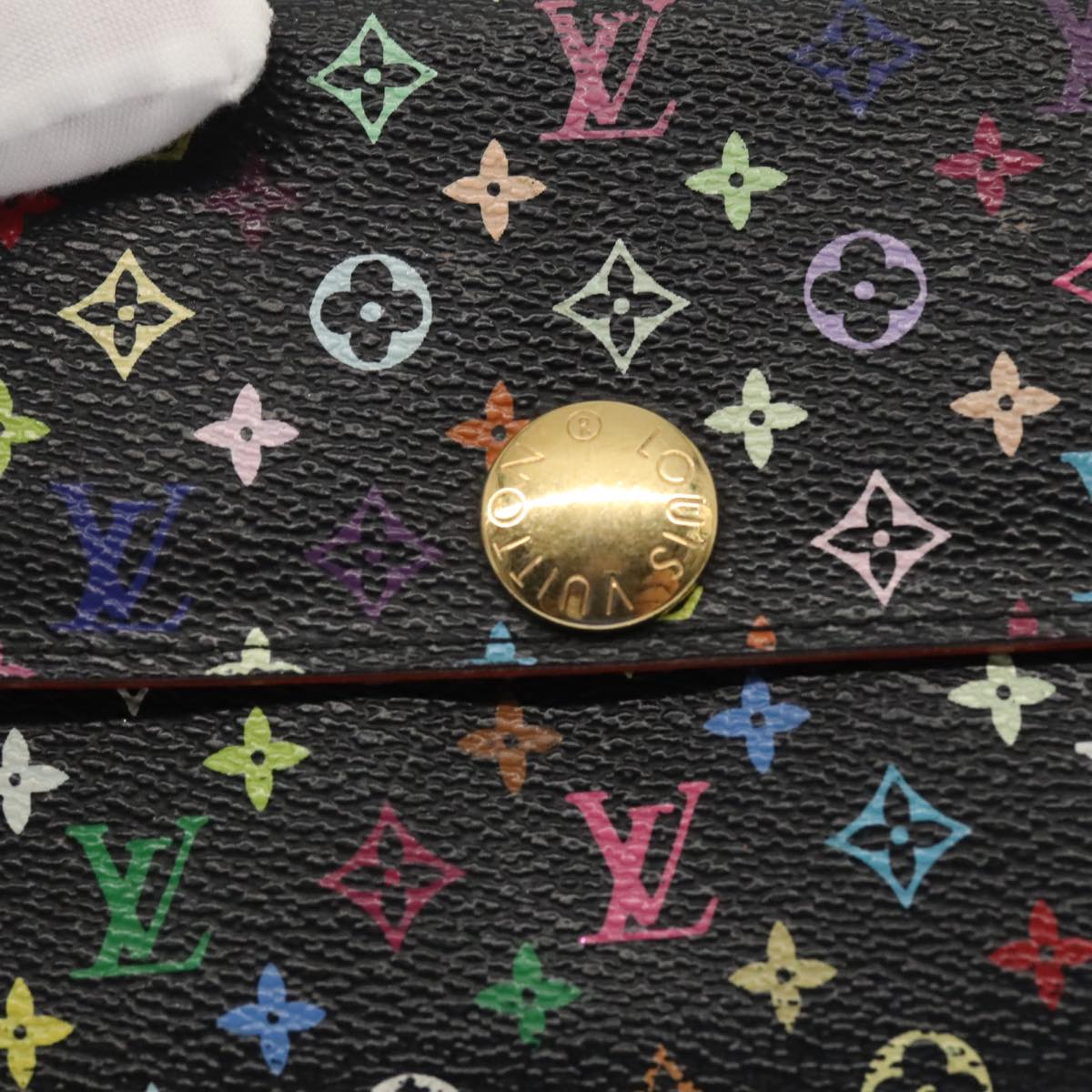 LOUIS VUITTON Multicolor Pochette Porte Monnaie Credit Black M60005 90393