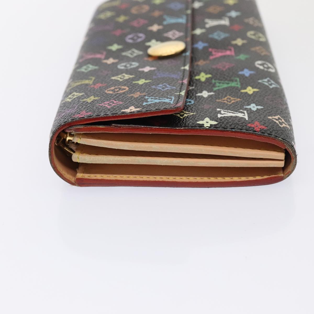 LOUIS VUITTON Multicolor Pochette Porte Monnaie Credit Black M60005 90393