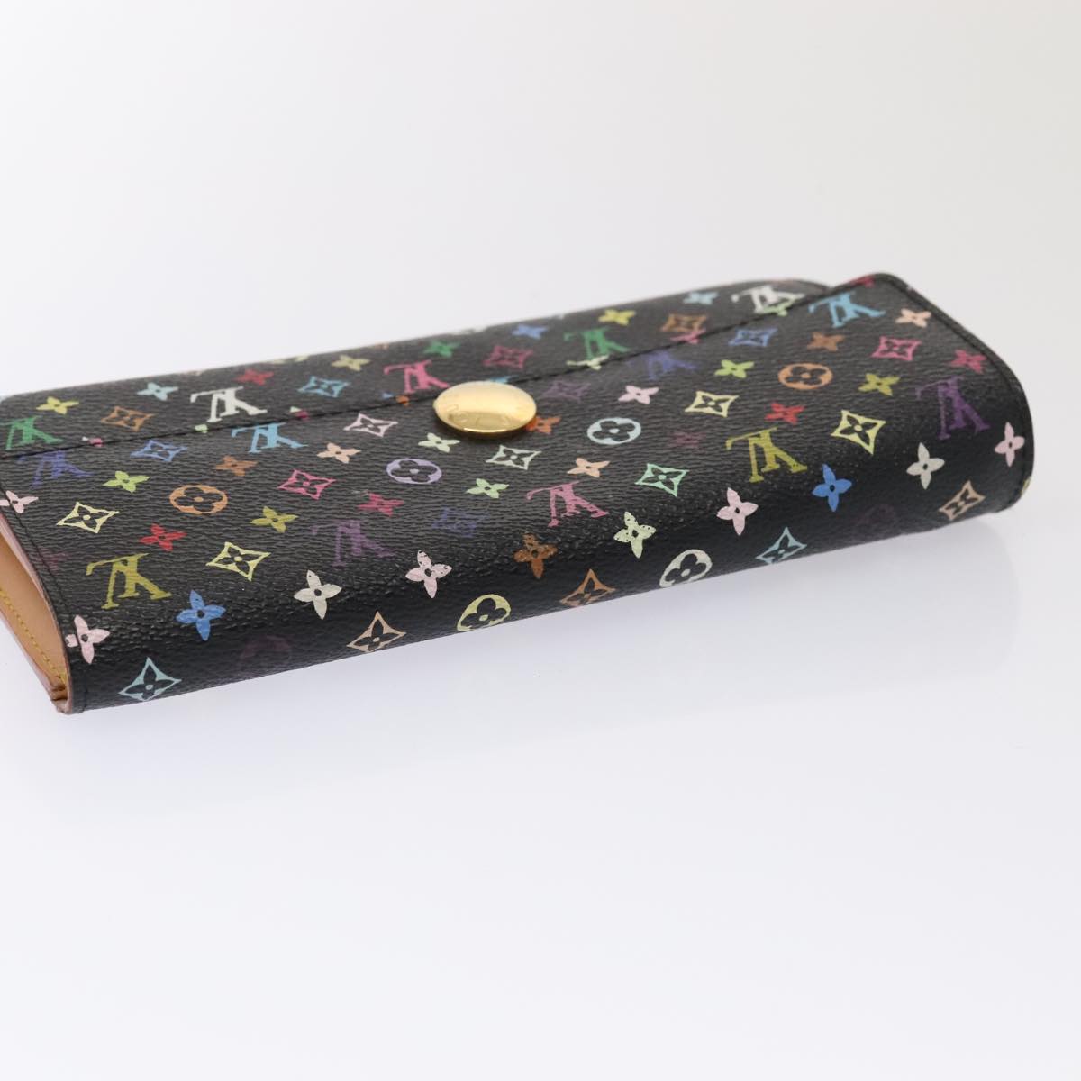LOUIS VUITTON Multicolor Pochette Porte Monnaie Credit Black M60005 90393