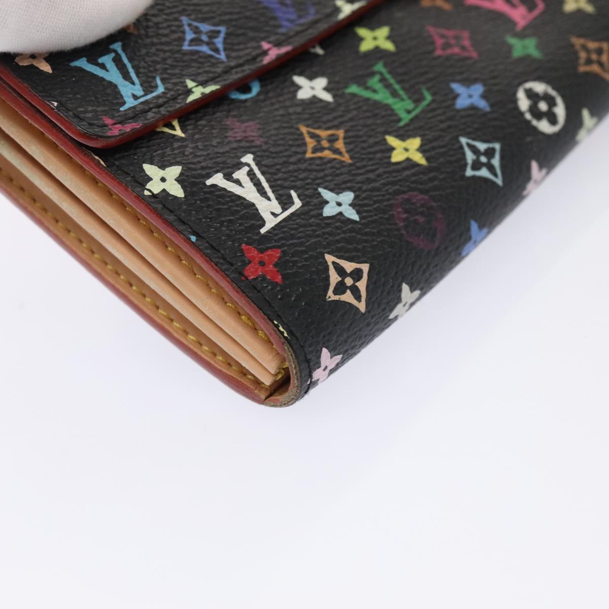 LOUIS VUITTON Multicolor Pochette Porte Monnaie Credit Black M60005 90393