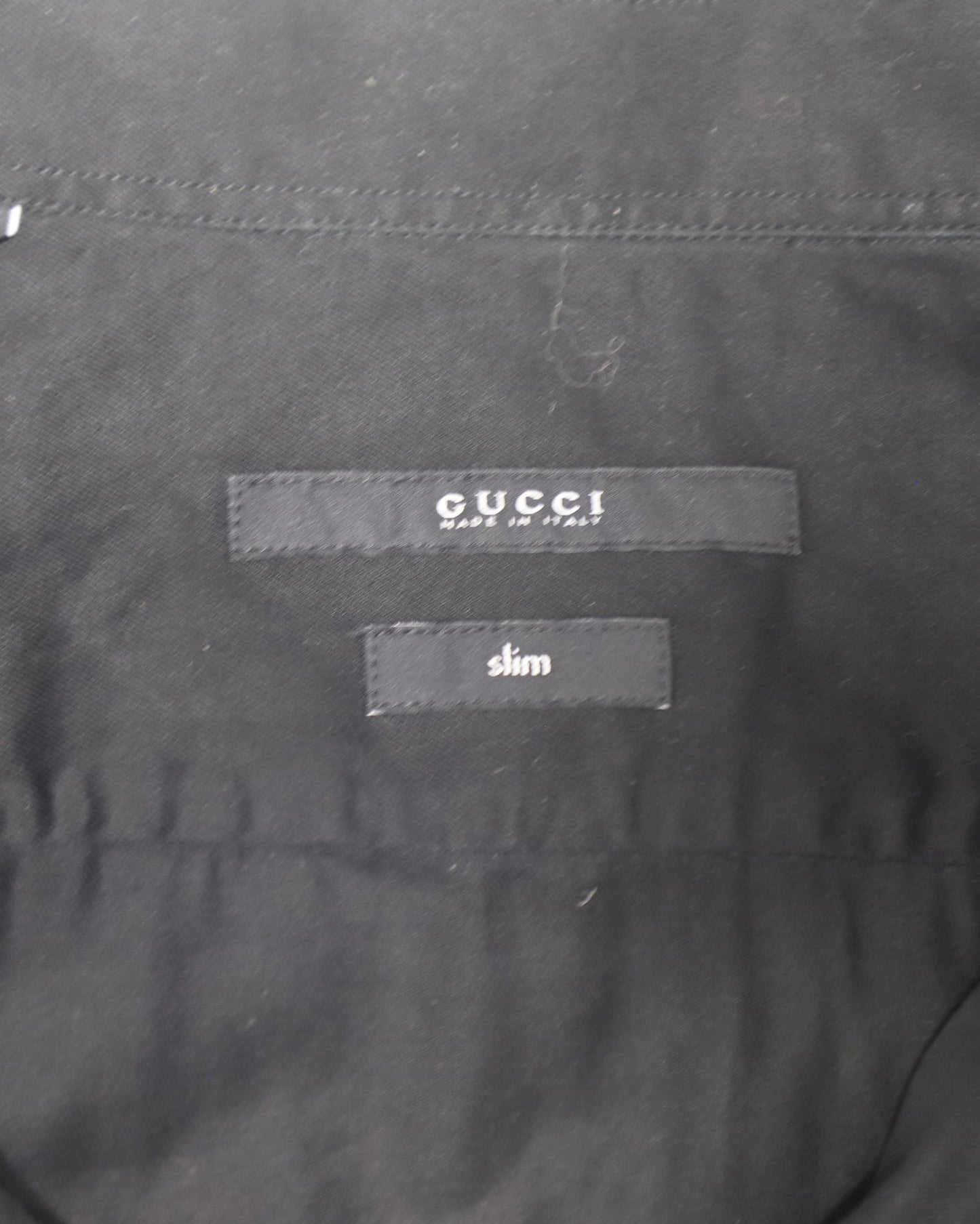 Luxury Gucci Trending 2025 Slim Fit Long Sleeve Button Front Shirt in Black Cotton