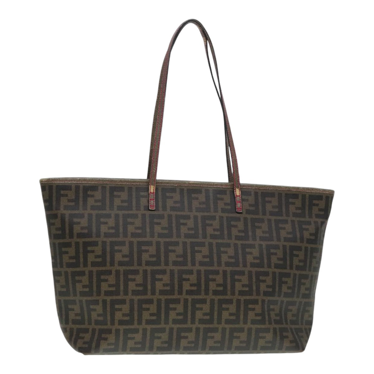 Luxury Fendi Zucca Canvas Tote Bag Brown Black gold90403
