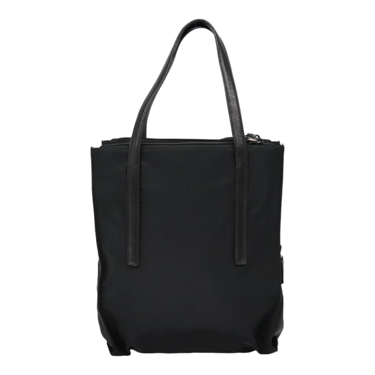 Luxury Prada Tote Bag Nylon Black Silver  90412