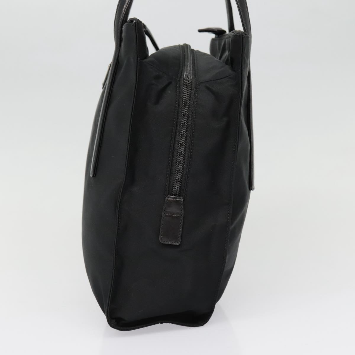 Luxury Prada Tote Bag Nylon Black Silver  90412