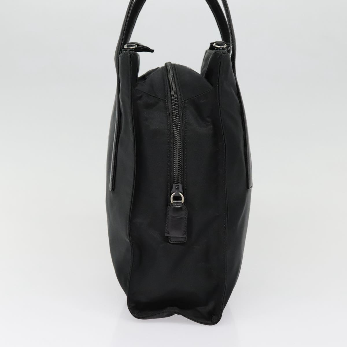 Luxury Prada Tote Bag Nylon Black Silver  90412
