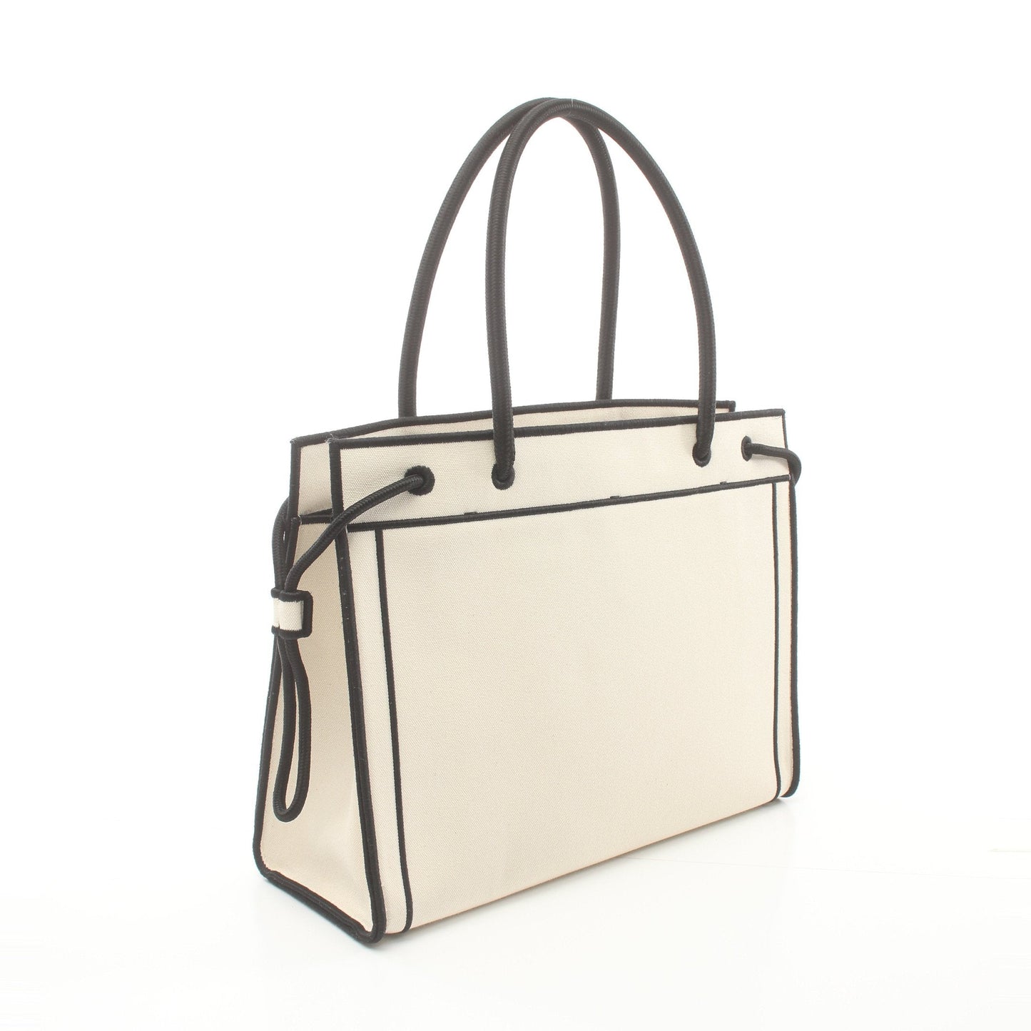 Luxury Fendi Shoulder bag Tote bag Canvas Off white Black Logo