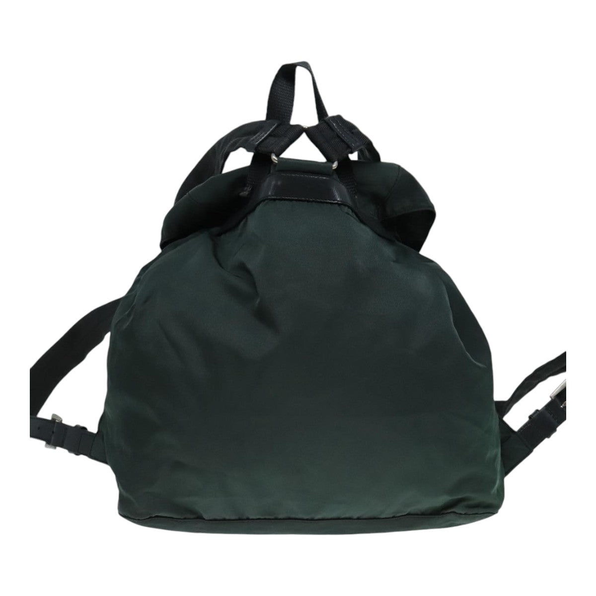 Luxury Prada Backpack Nylon Khaki Silver  90473