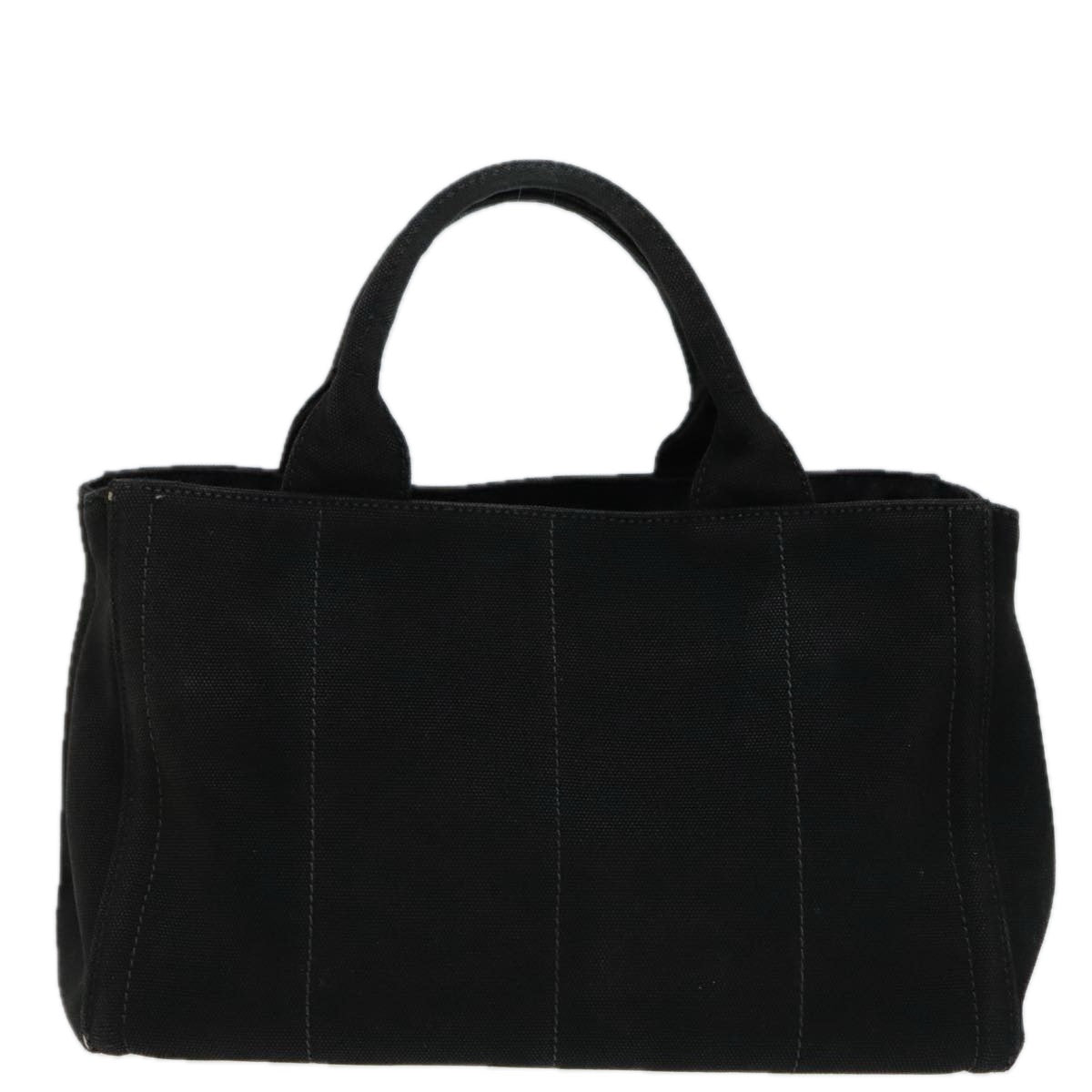 Luxury Prada Bijoux Canapa PM Hand Bag Canvas 2way Black Gold  90474