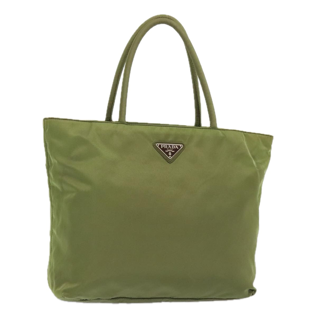 Luxury Prada Hand Bag Nylon Green Silver  90537