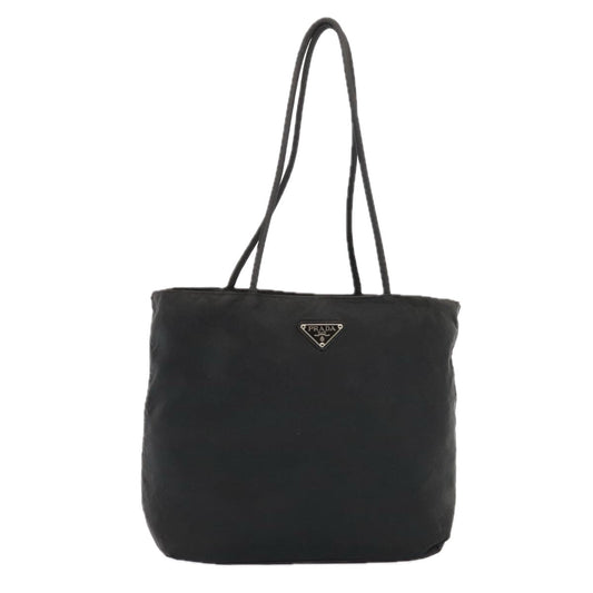 Luxury Prada Tote Bag Nylon Black Silver  90581