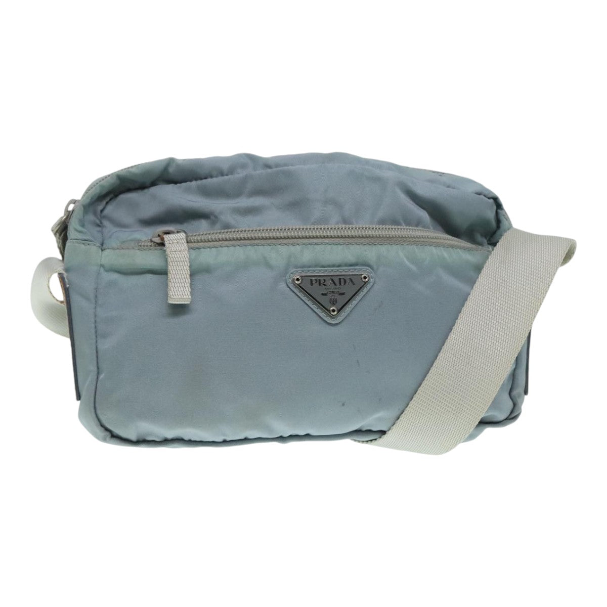 Luxury Prada Shoulder Bag Nylon Light Blue  90732