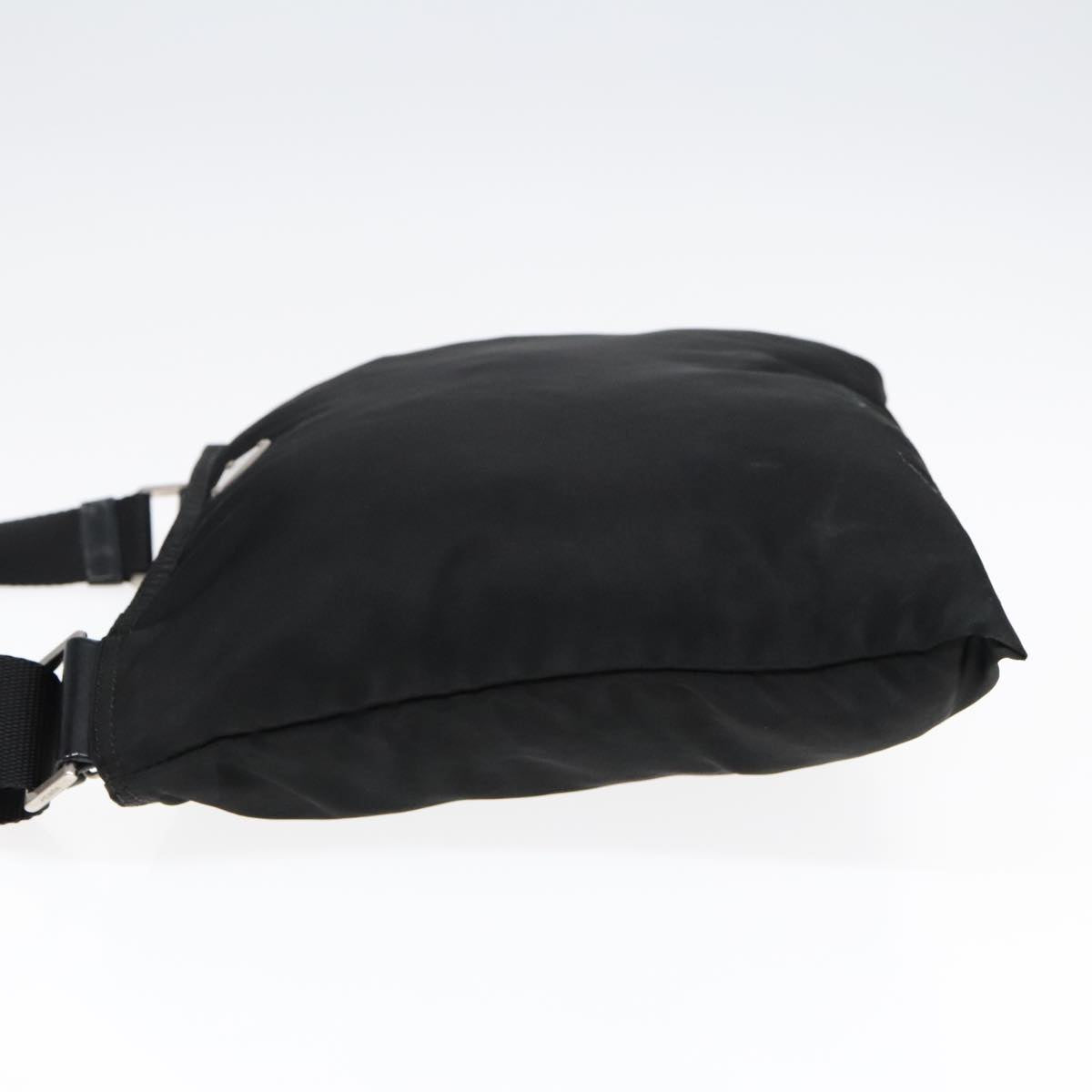 Luxury Prada Shoulder Bag Nylon Black Silver  90744
