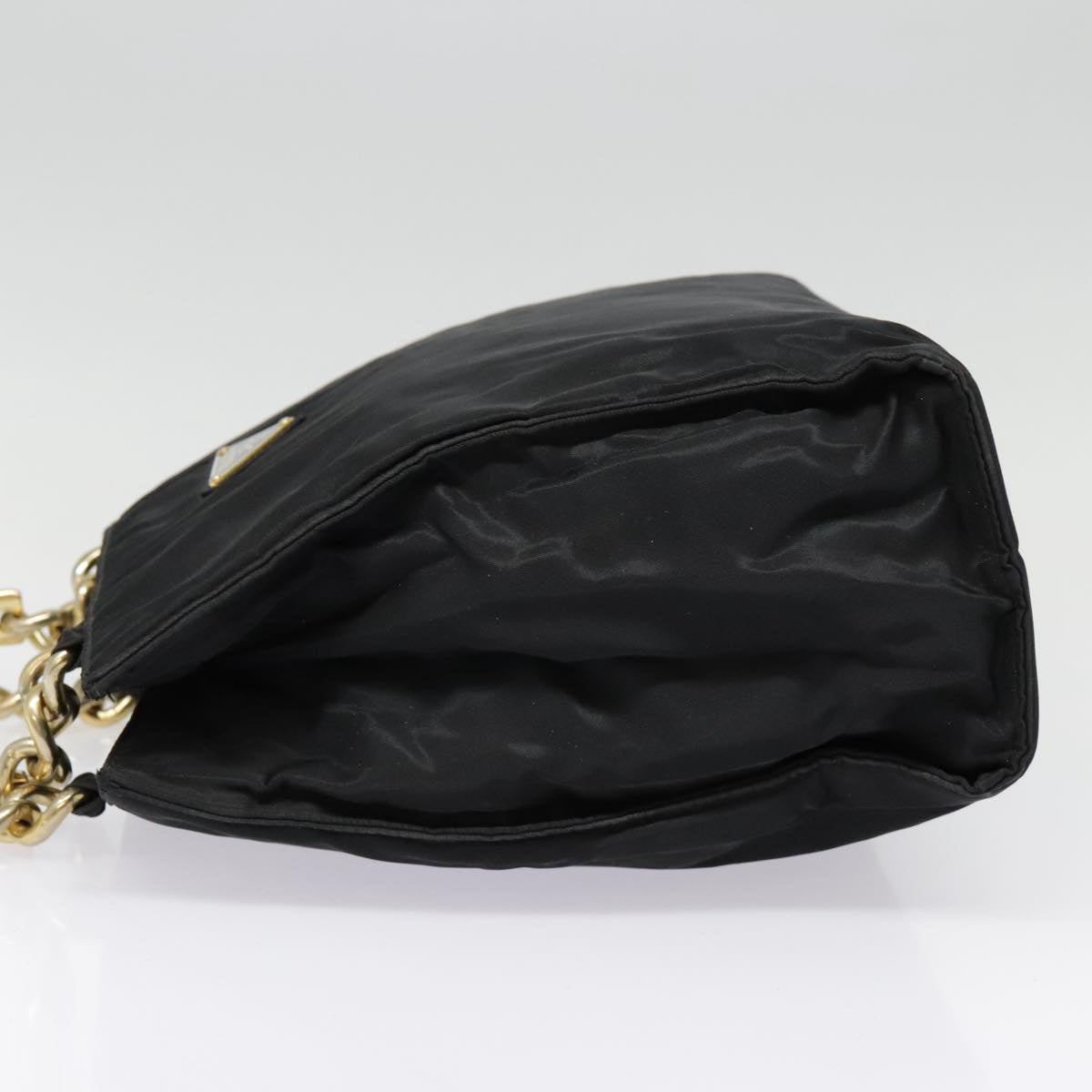 Luxury Prada Hand Bag Nylon Black Gold  90752