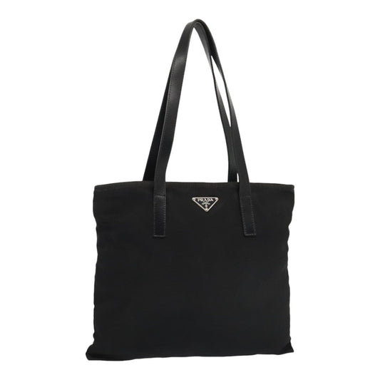 Luxury Prada Shoulder Bag Nylon Black Silver  90753
