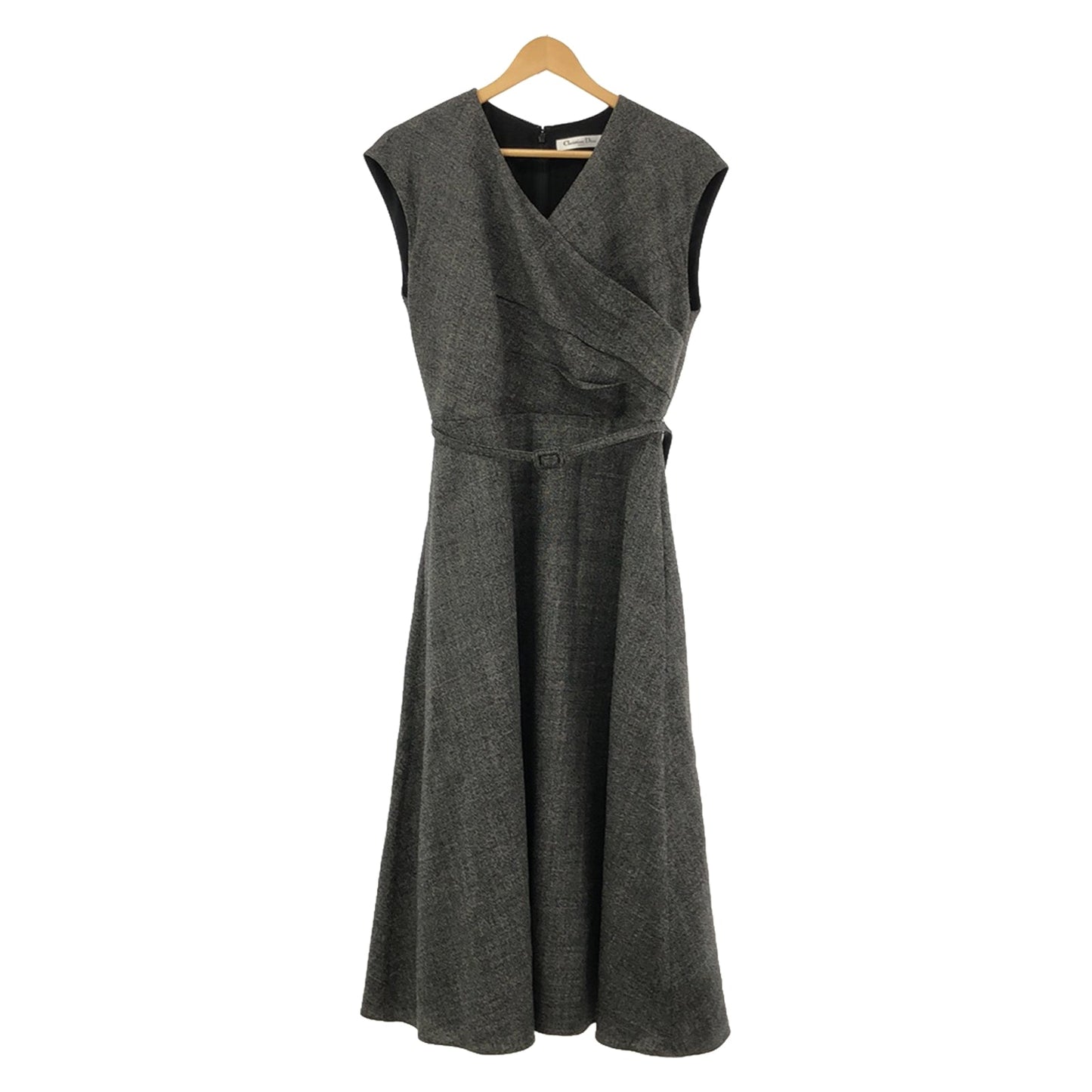 Luxury DiorOne piece With belt One piece Wool Gray