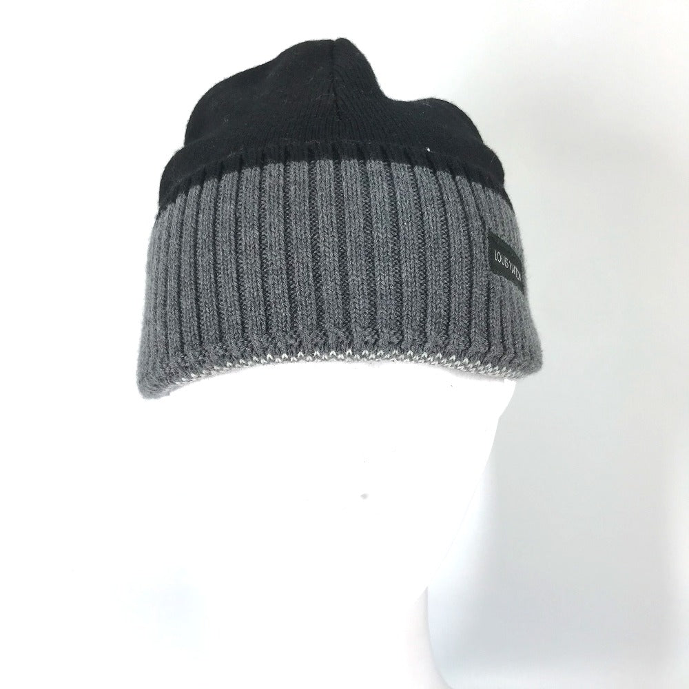LOUIS VUITTON Knit hat M71237 wool black beanie hat knit hat knit cap logo Bonnet Louis