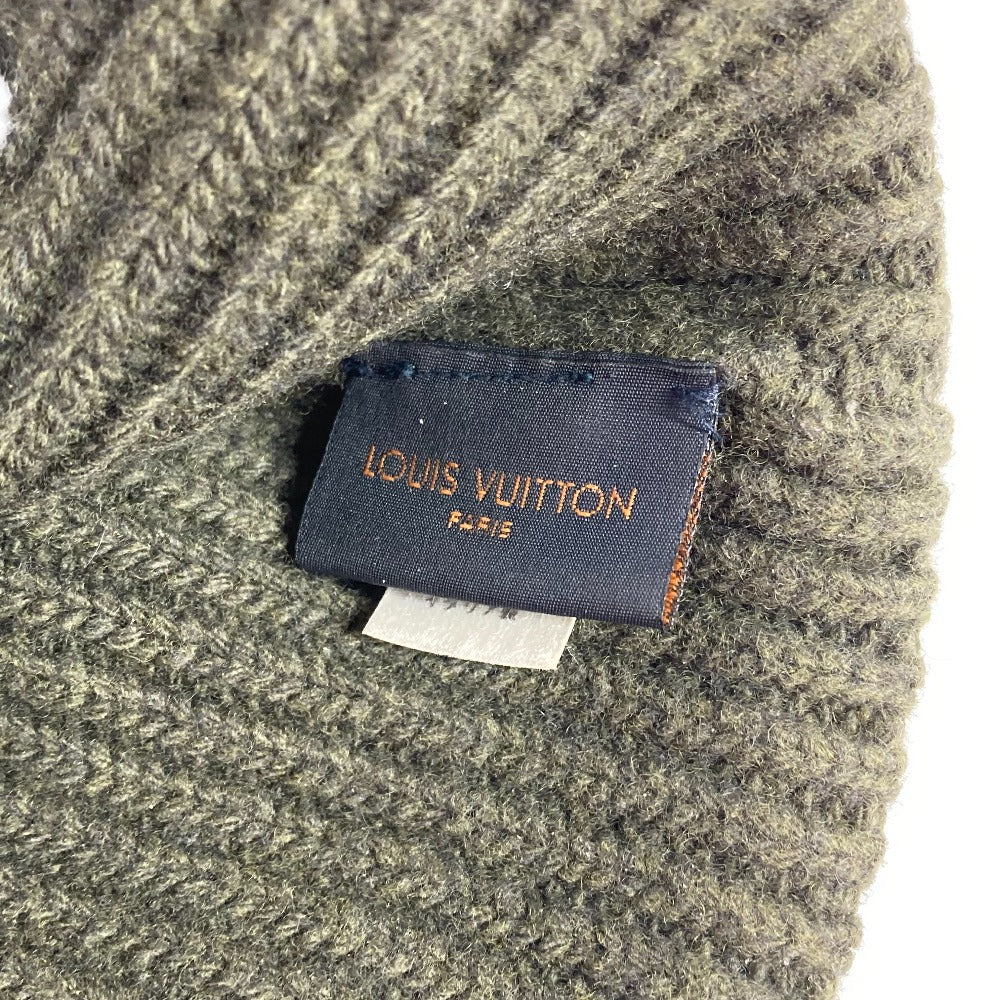 LOUIS VUITTON Knit hat M77289 wool khaki Monogram Beanie - LV