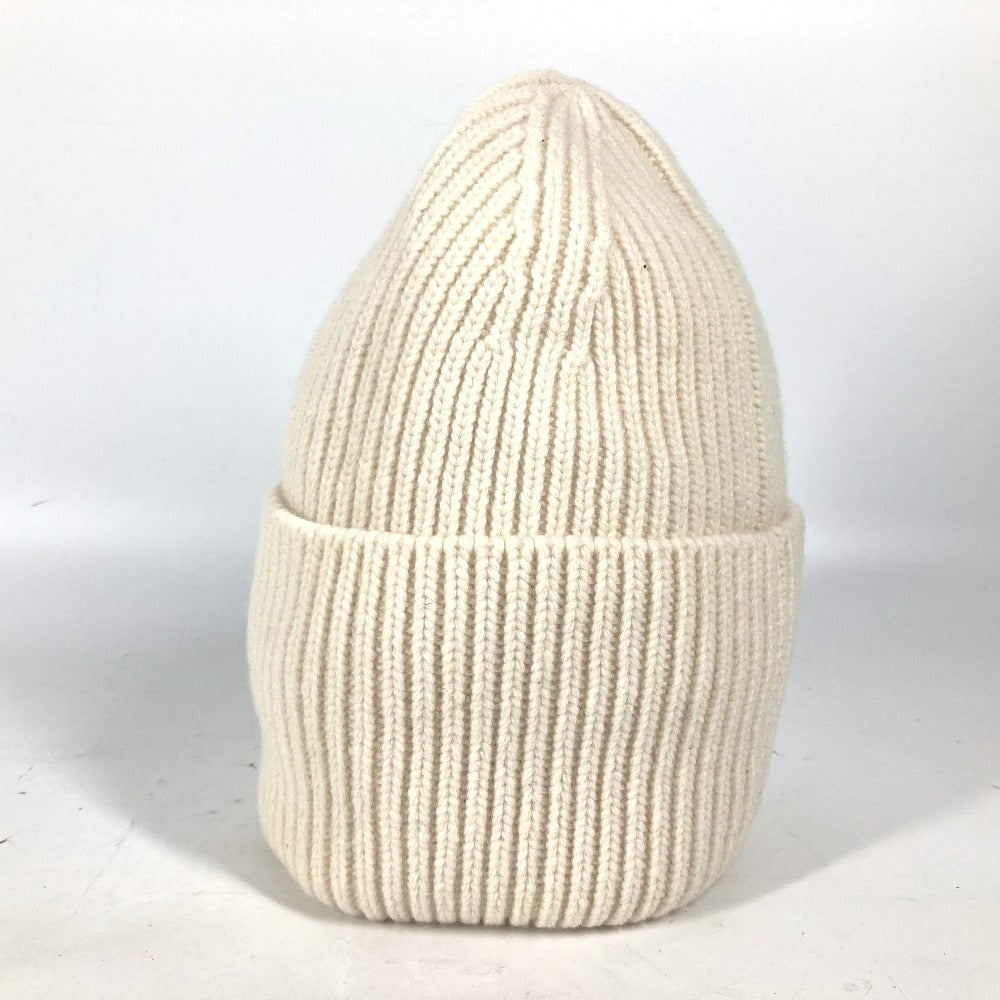 LOUIS VUITTON Knit hat M76707 wool white monogram emblem Bonnet LV Beanie
