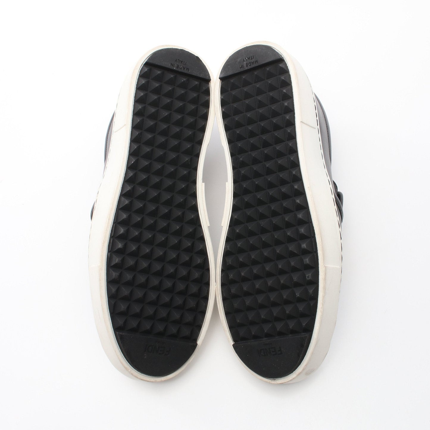 Luxury Fendi BAG BUG SLIP-ON Monster Slip-ons Leather Black Yellow White