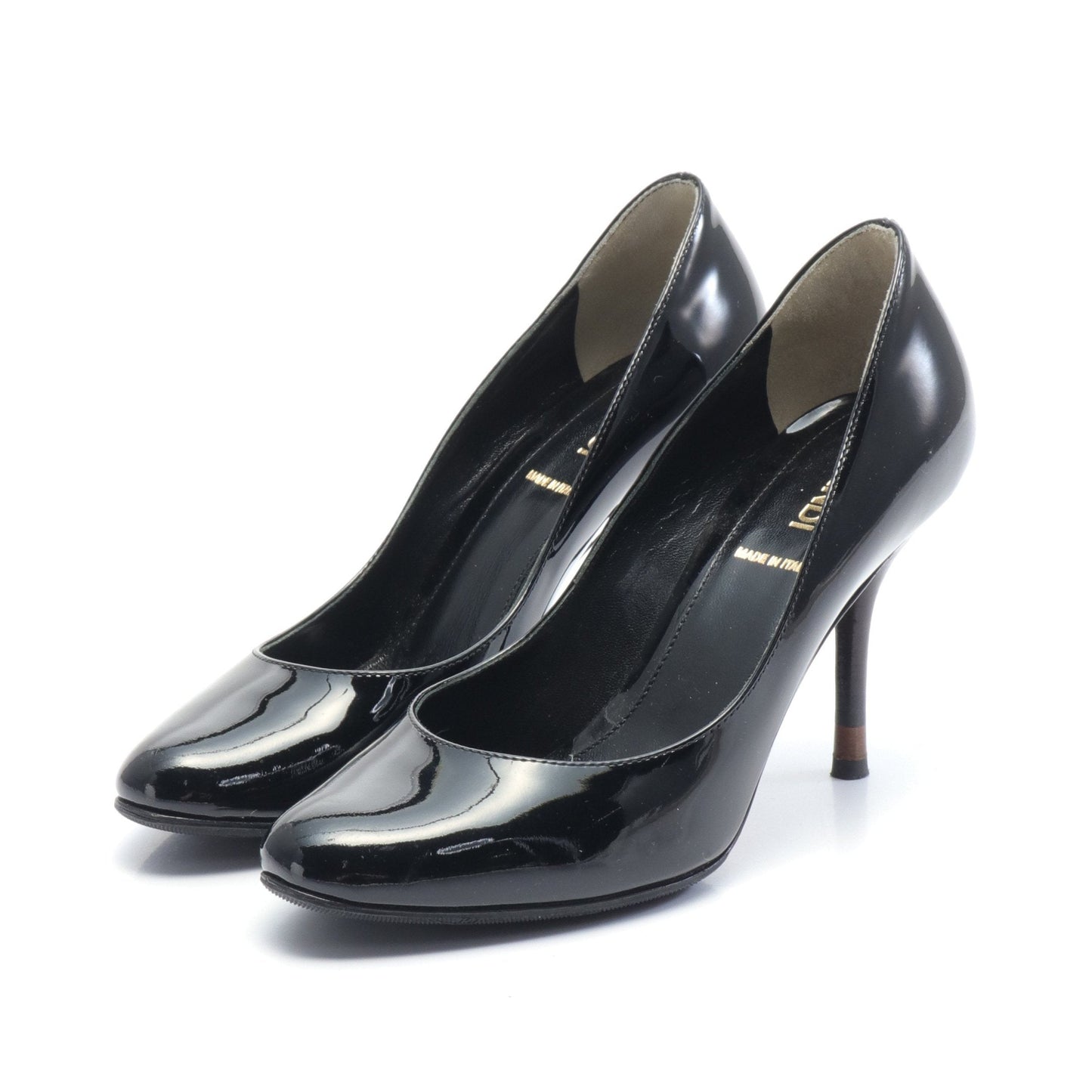 Luxury Fendi Pumps Patent leather Black