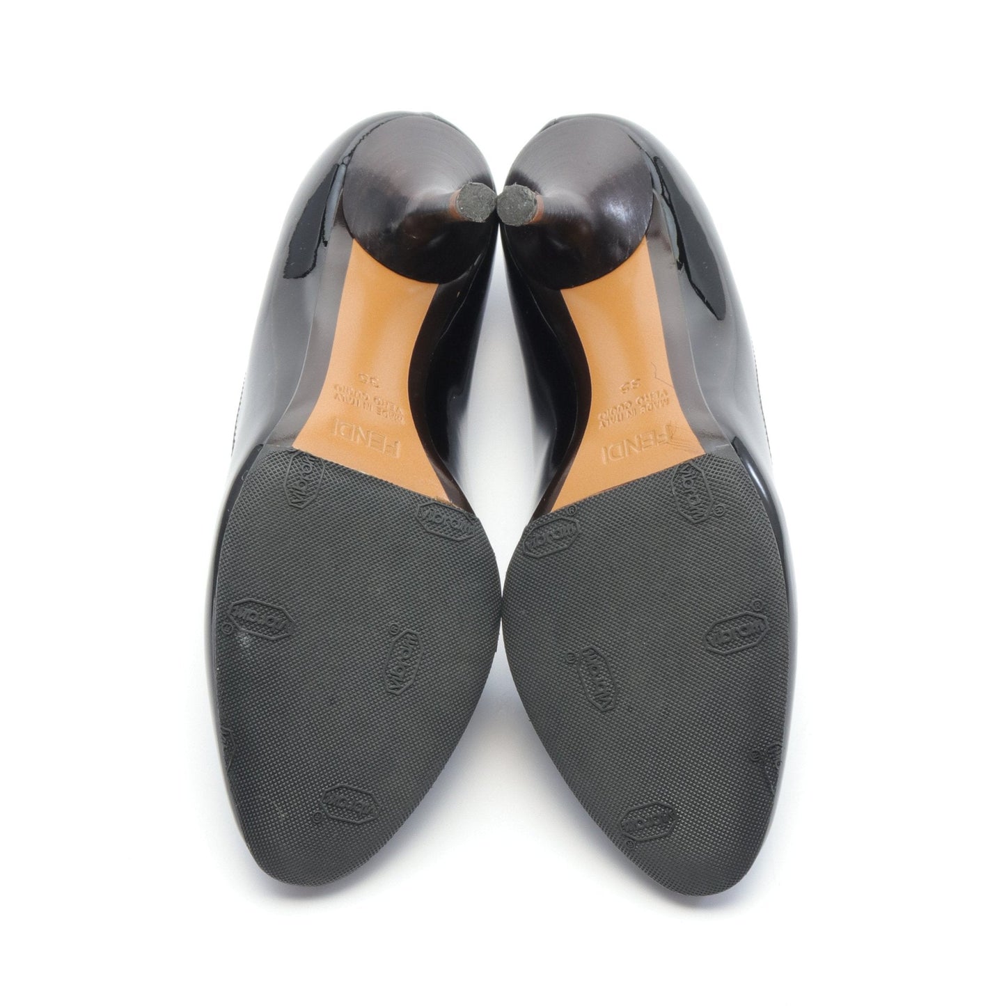 Luxury Fendi Pumps Patent leather Black