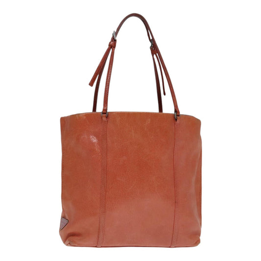 Luxury Prada Hand Bag Leather Orange  90858