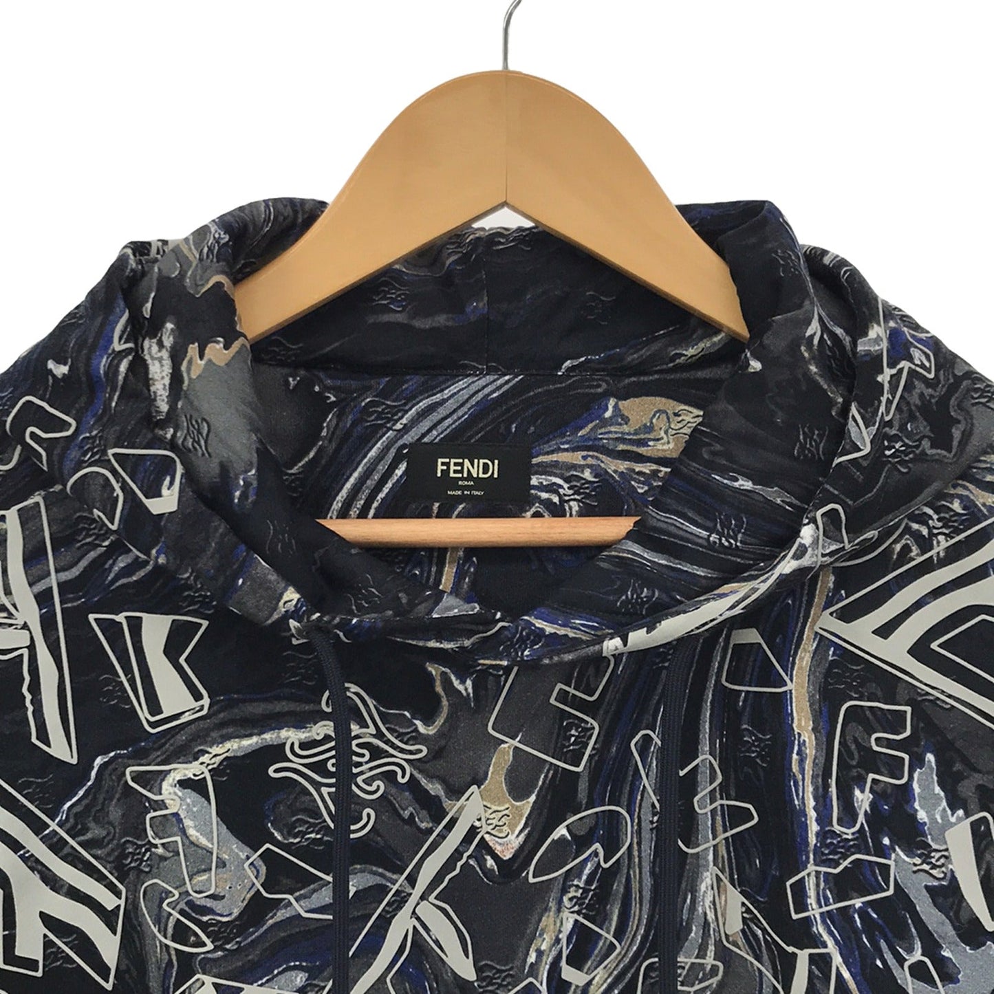Luxury Fendi Parker Parker Cotton Blue