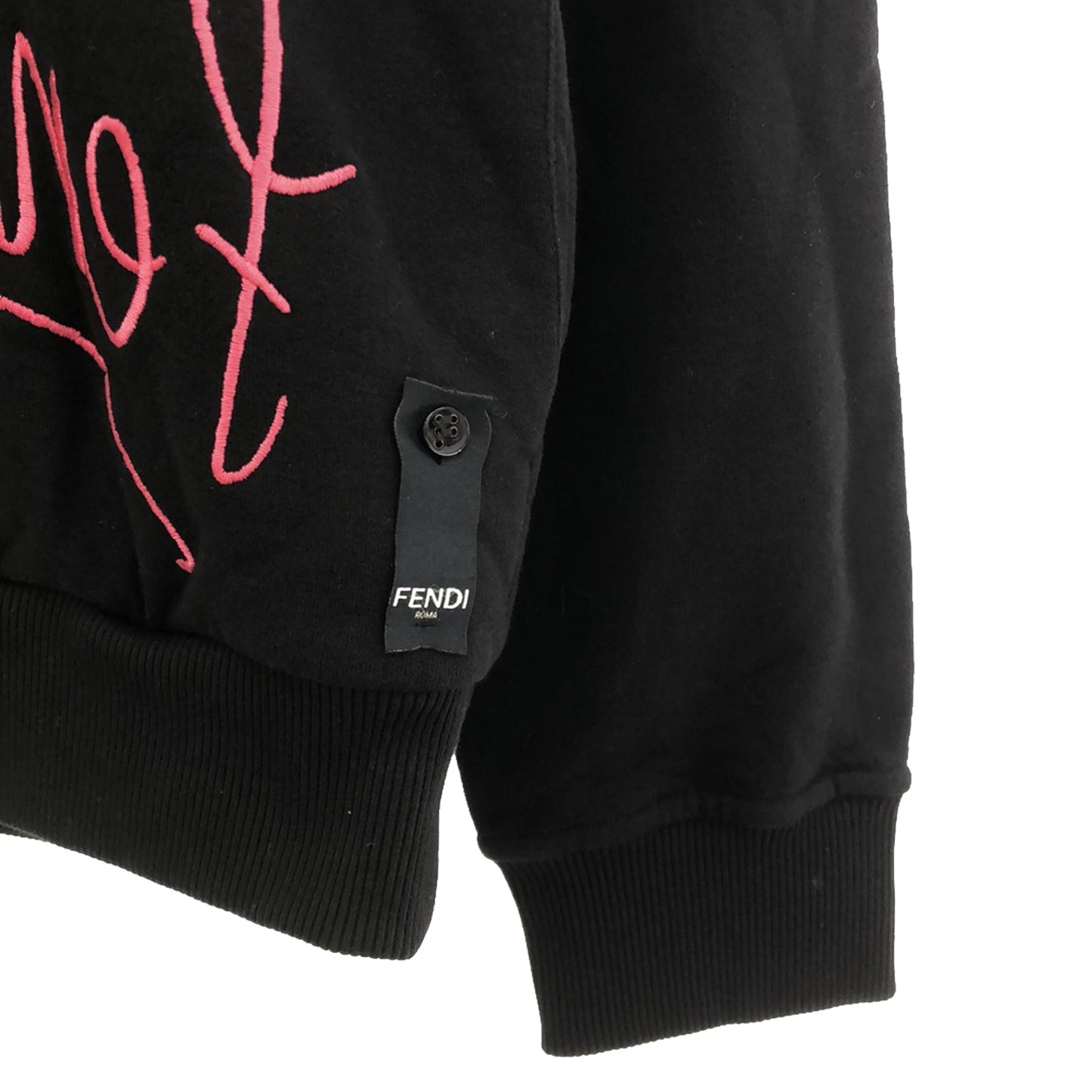 Luxury Fendi Zip up Hoodie Parker Cotton Black