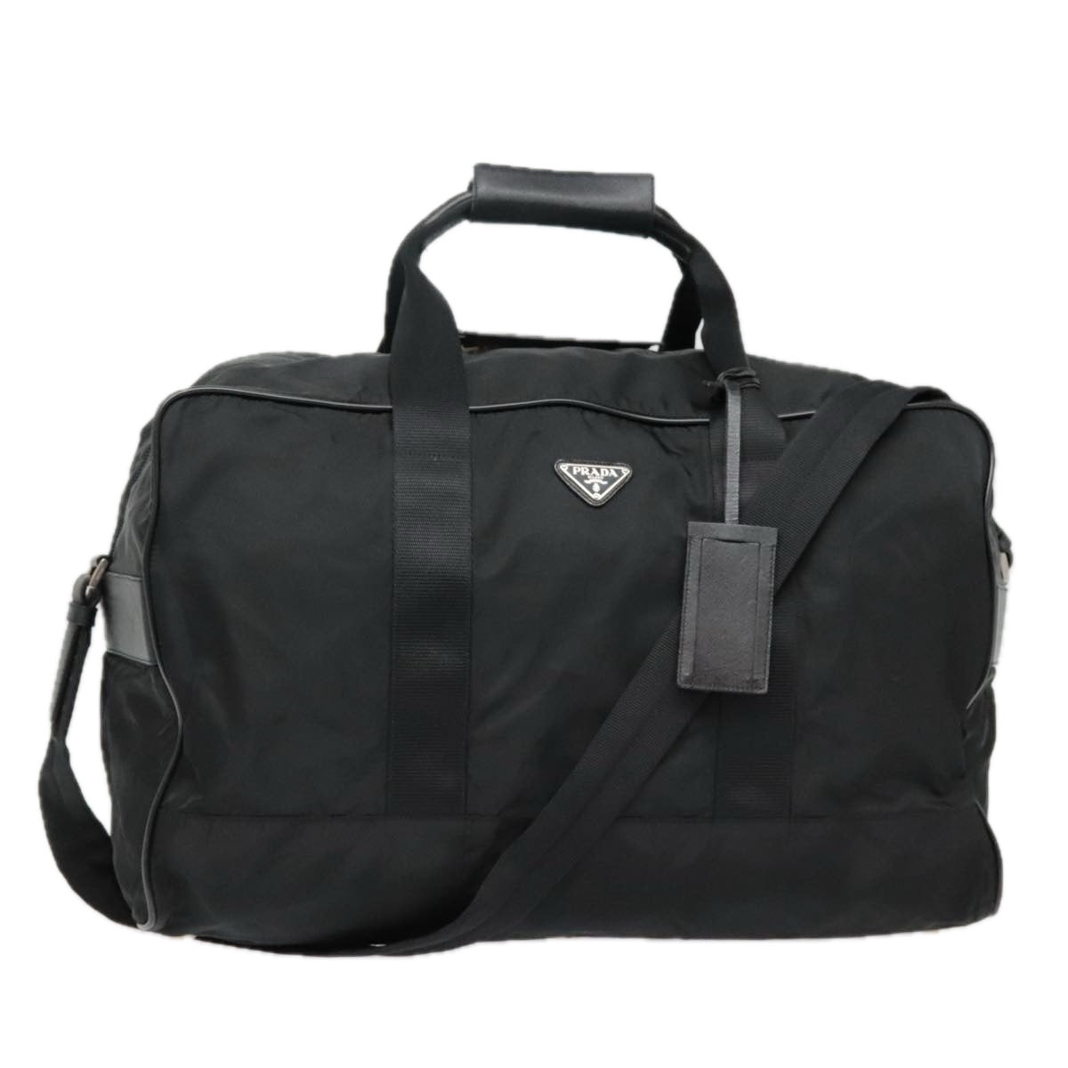 Luxury Prada Boston Bag Nylon 2way Black  90892