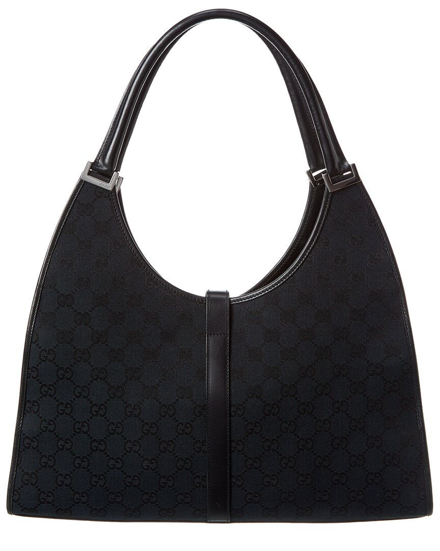 Gucci Black GG Canvas Jackie Handbag