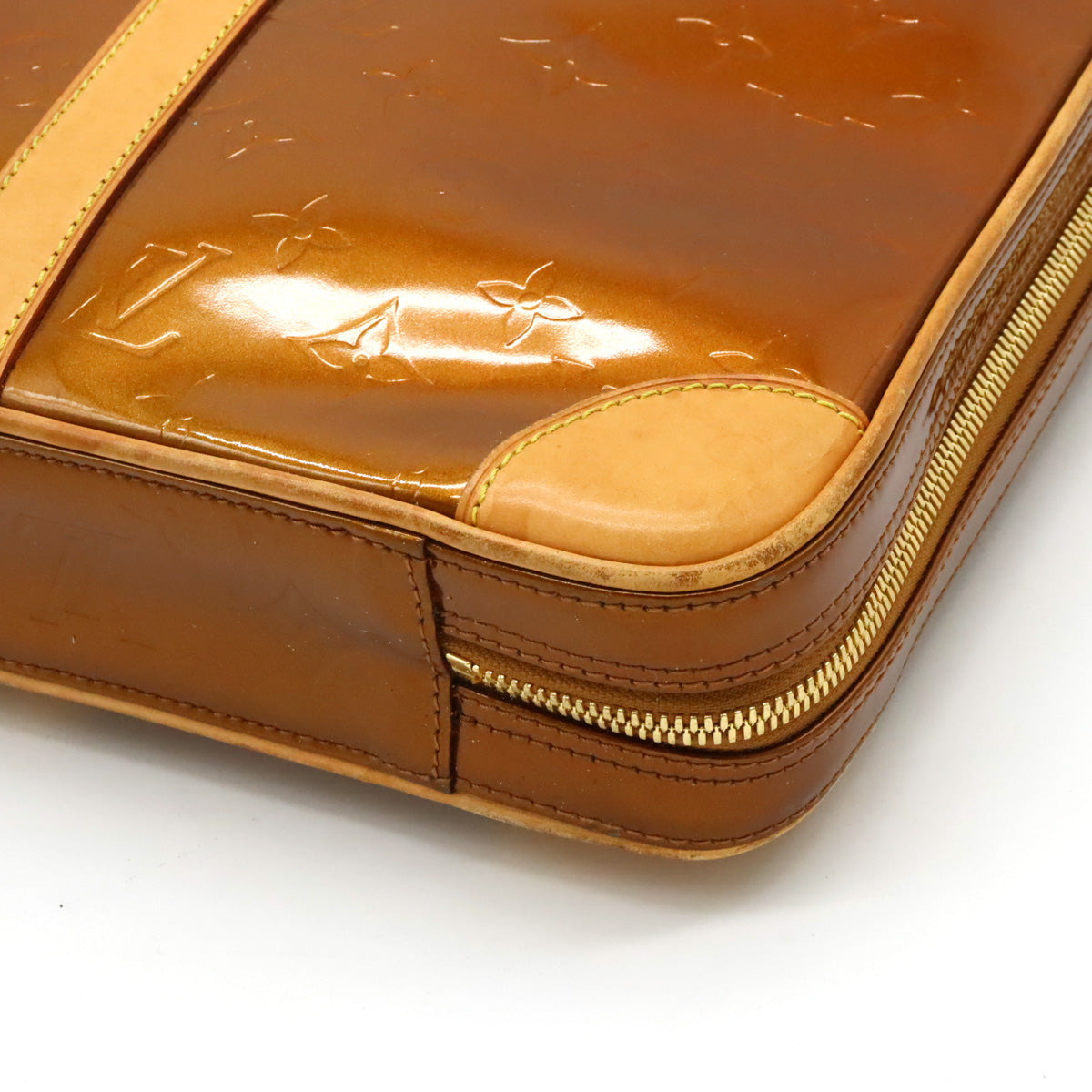 LOUIS VUITTON Louis Vuitton Monogram Vernis Vandam Business Bag Paper Bag Briefcase Emmeline Bronze M91125