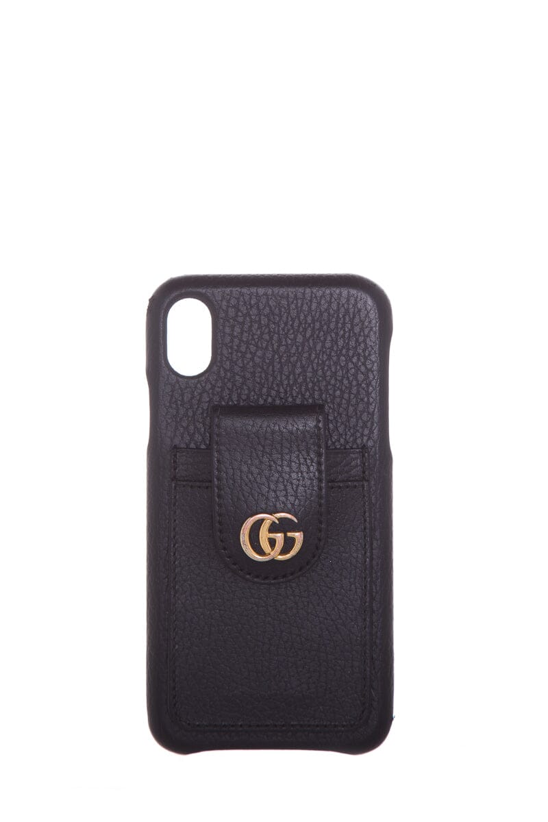 Luxury Gucci iPhone 10 Grained Leather Case